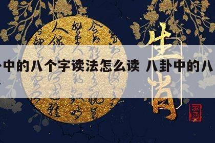 八卦中的八个字读法怎么读 八卦中的八个字读音