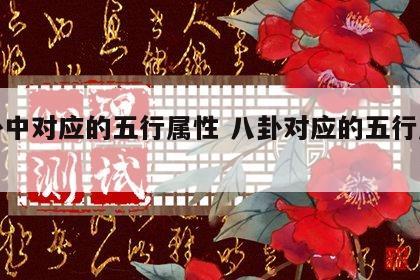 八卦中对应的五行属性 八卦对应的五行属性表