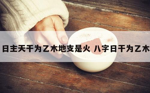 日主天干为乙木地支是火 八字日干为乙木