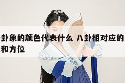 八卦卦象的颜色代表什么 八卦相对应的八个颜色和方位