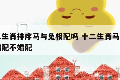 十二生肖排序马与兔相配吗 十二生肖马和兔子婚配不婚配