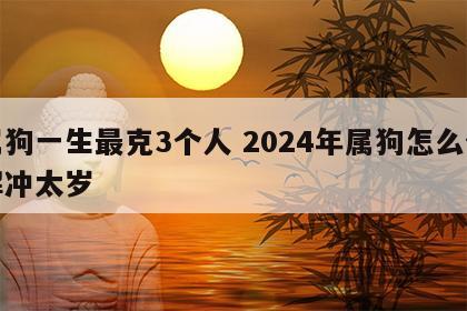 属狗一生最克3个人 2024年属狗怎么化解冲太岁