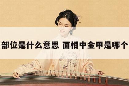 金甲部位是什么意思 面相中金甲是哪个部位