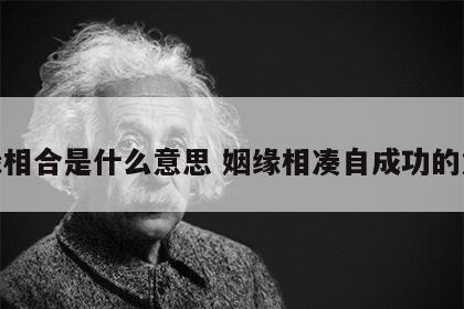 姻缘相合是什么意思 姻缘相凑自成功的意思