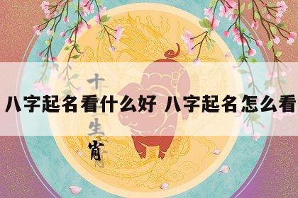 八字起名看什么好 八字起名怎么看