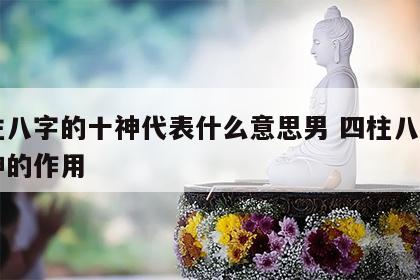 四柱八字的十神代表什么意思男 四柱八字中十神的作用