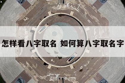怎样看八字取名 如何算八字取名字