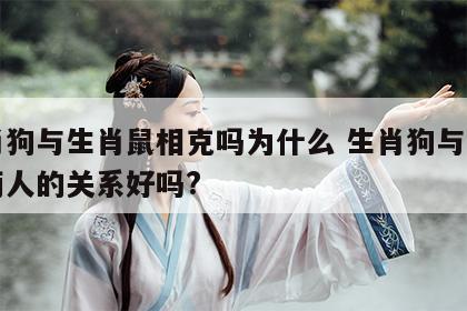 生肖狗与生肖鼠相克吗为什么 生肖狗与生肖鼠两人的关系好吗?