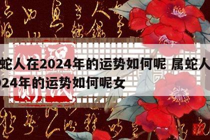 属蛇人在2024年的运势如何呢 属蛇人在2024年的运势如何呢女