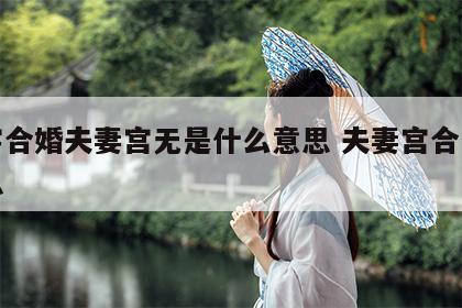 八字合婚夫妻宫无是什么意思 夫妻宫合宫啥意思
