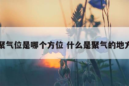 聚气位是哪个方位 什么是聚气的地方