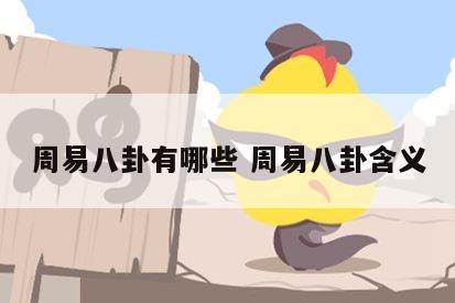 周易八卦有哪些 周易八卦含义