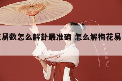 梅花易数怎么解卦最准确 怎么解梅花易数的卦