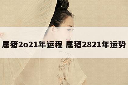 属猪2o21年运程 属猪2821年运势