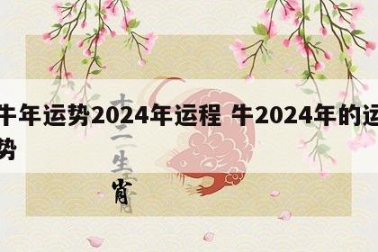 牛年运势2024年运程 牛2024年的运势