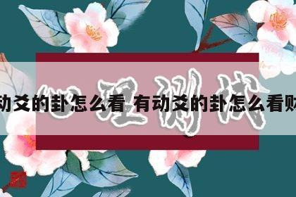 有动爻的卦怎么看 有动爻的卦怎么看财运