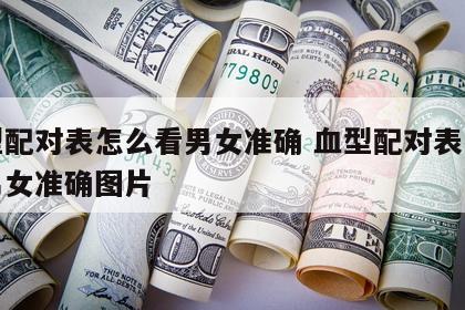 血型配对表怎么看男女准确 血型配对表怎么看男女准确图片