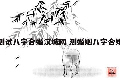 测试八字合婚汉城网 测婚姻八字合婚