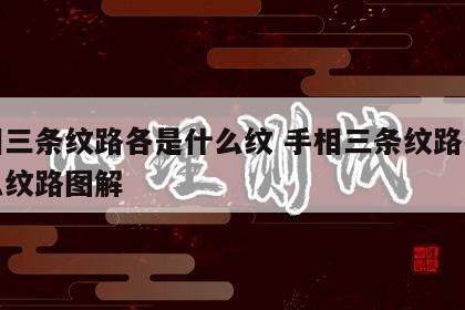 手相三条纹路各是什么纹 手相三条纹路各是什么纹路图解