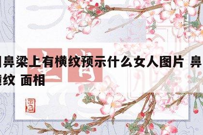 面相鼻梁上有横纹预示什么女人图片 鼻梁上有横纹 面相
