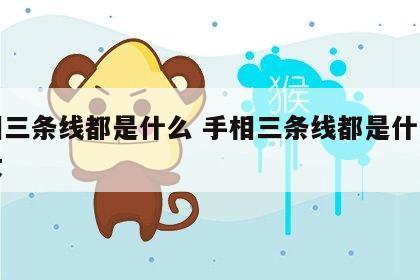 手相三条线都是什么 手相三条线都是什么意思女