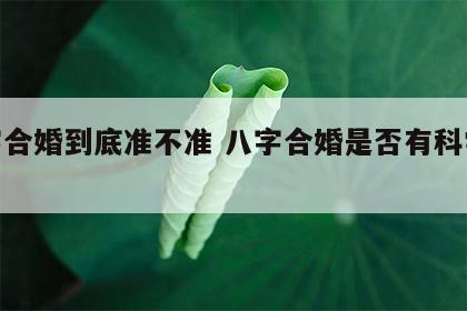 八字合婚到底准不准 八字合婚是否有科学依据