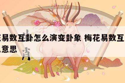 梅花易数互卦怎么演变卦象 梅花易数互卦是什么意思
