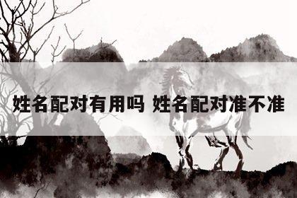 姓名配对有用吗 姓名配对准不准