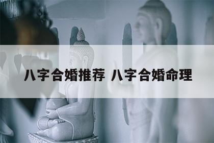 八字合婚推荐 八字合婚命理