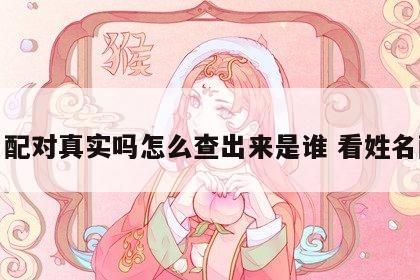 姓名配对真实吗怎么查出来是谁 看姓名配对