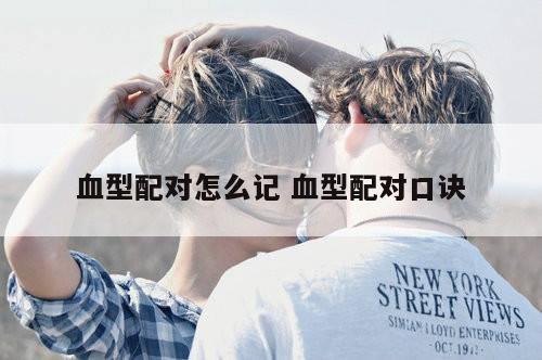 血型配对怎么记 血型配对口诀