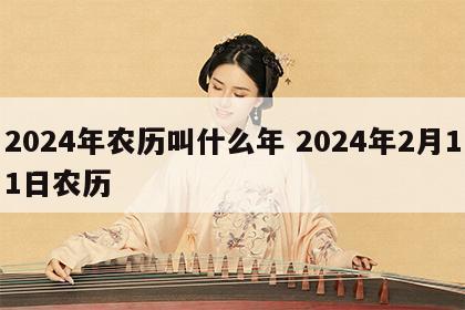 2024年农历叫什么年 2024年2月11日农历
