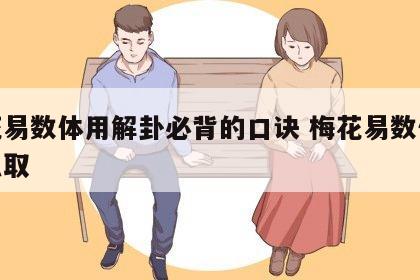 梅花易数体用解卦必背的口诀 梅花易数体卦怎么取