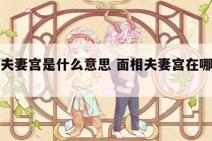 面相夫妻宫是什么意思 面相夫妻宫在哪个位置