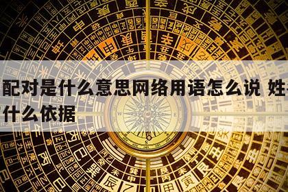 姓名配对是什么意思网络用语怎么说 姓名配对有什么依据