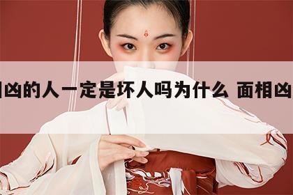面相凶的人一定是坏人吗为什么 面相凶是丑吗