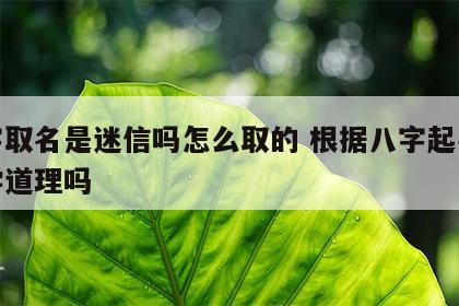 八字取名是迷信吗怎么取的 根据八字起名有科学道理吗