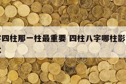 八字四柱那一柱最重要 四柱八字哪柱影响力最大