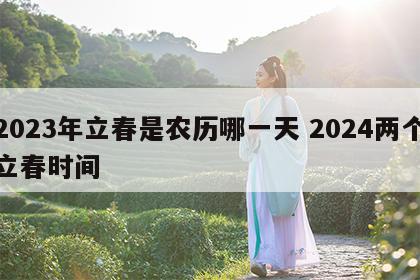 2023年立春是农历哪一天 2024两个立春时间