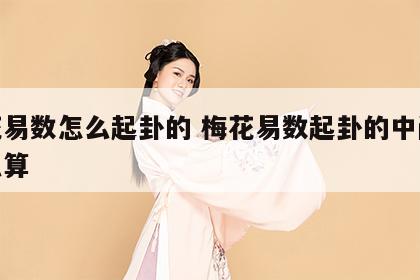 梅花易数怎么起卦的 梅花易数起卦的中间卦怎么算