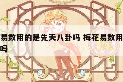 梅花易数用的是先天八卦吗 梅花易数用后天八卦吗