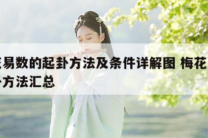 梅花易数的起卦方法及条件详解图 梅花易数起卦方法汇总