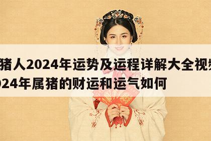 属猪人2024年运势及运程详解大全视频 2024年属猪的财运和运气如何