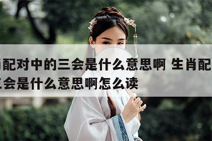 生肖配对中的三会是什么意思啊 生肖配对中的三会是什么意思啊怎么读