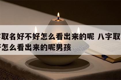 八字取名好不好怎么看出来的呢 八字取名好不好怎么看出来的呢男孩
