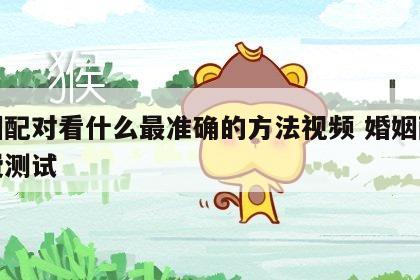 婚姻配对看什么最准确的方法视频 婚姻配对免费测试