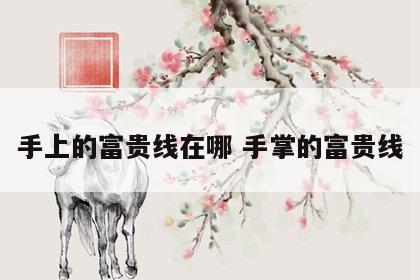 手上的富贵线在哪 手掌的富贵线