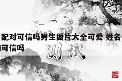 姓名配对可信吗男生图片大全可爱 姓名配对真的可信吗