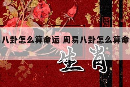 周易八卦怎么算命运 周易八卦怎么算命运详解