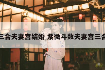 三合夫妻宫结婚 紫微斗数夫妻宫三合
